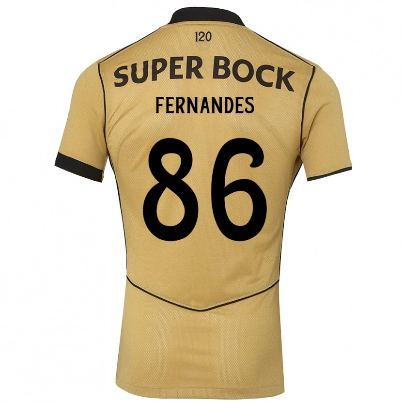 Danxen Dames Emanuel Fernandes #86 Goudgeelzwart Uitshirt Uittenue 2026/27 T-Shirt