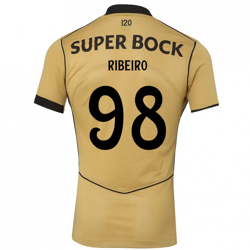 Danxen Dames Martim Ribeiro #98 Goudgeelzwart Uitshirt Uittenue 2026/27 T-Shirt