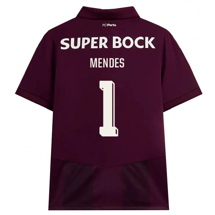 Danxen Dames Francisco Mendes #1 Bordeauxrood Wit Uitshirt Uittenue 2026/27 T-Shirt