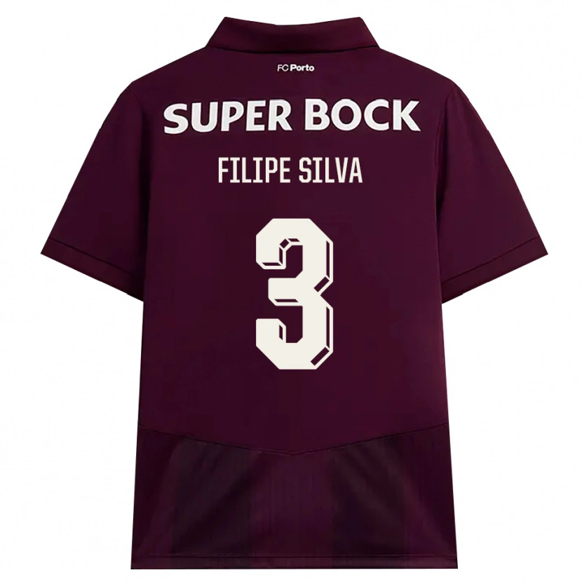 Danxen Dames Filipe Silva #3 Bordeauxrood Wit Uitshirt Uittenue 2026/27 T-Shirt