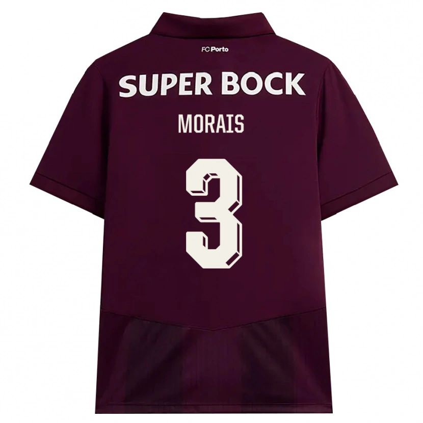 Danxen Dames Rodrigo Morais #3 Bordeauxrood Wit Uitshirt Uittenue 2026/27 T-Shirt