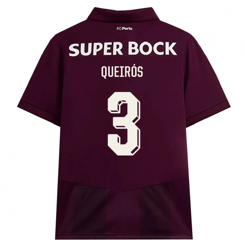 Danxen Dames Mariana Queirós #3 Bordeauxrood Wit Uitshirt Uittenue 2026/27 T-Shirt
