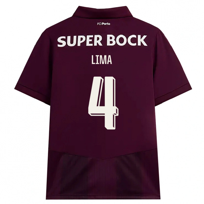 Danxen Dames Karoline Lima #4 Bordeauxrood Wit Uitshirt Uittenue 2026/27 T-Shirt