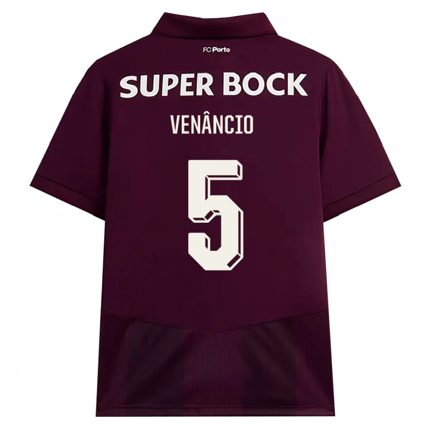 Danxen Dames Eduardo Venâncio #5 Bordeauxrood Wit Uitshirt Uittenue 2026/27 T-Shirt