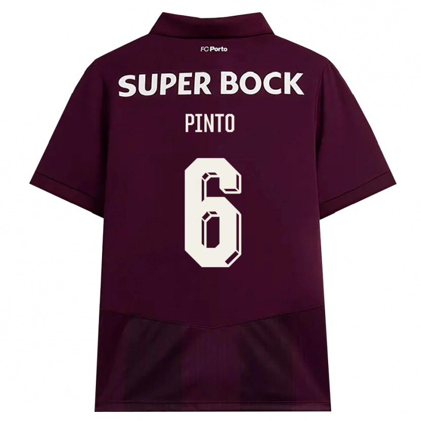Danxen Dames Gonçalo Pinto #6 Bordeauxrood Wit Uitshirt Uittenue 2026/27 T-Shirt