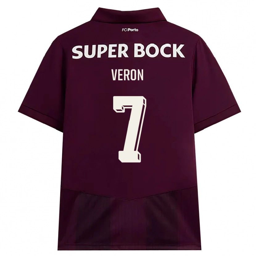 Danxen Dames Gabriel Veron #7 Bordeauxrood Wit Uitshirt Uittenue 2026/27 T-Shirt