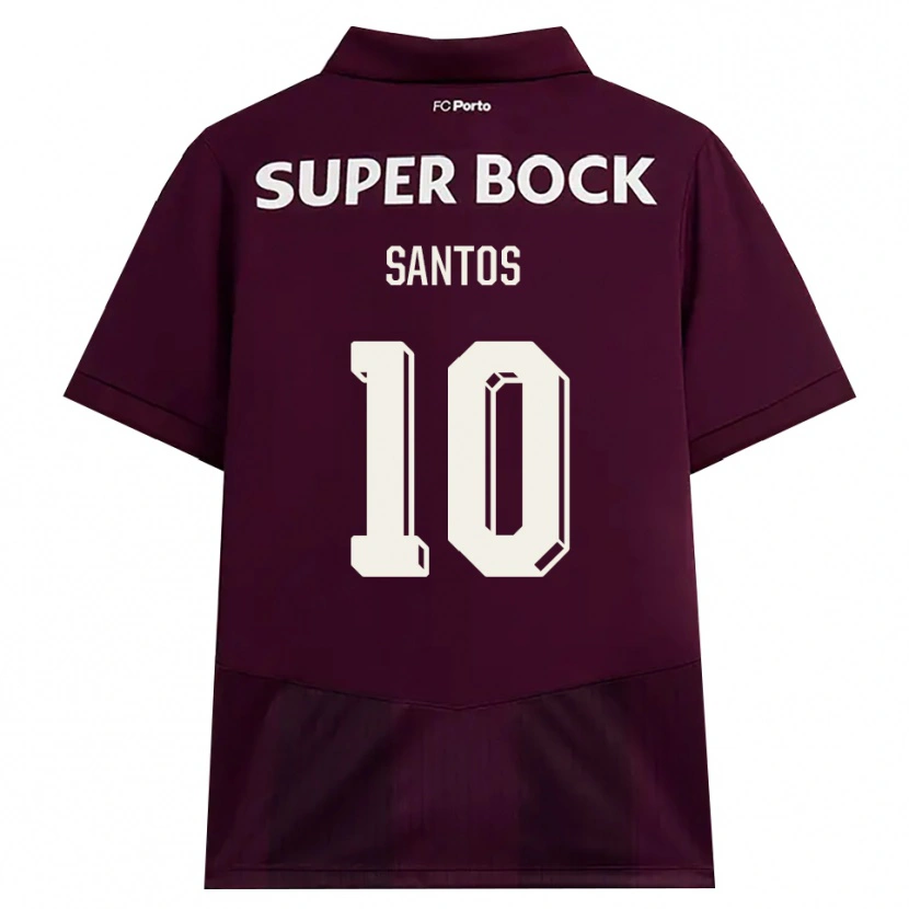 Danxen Dames Gonçalo Santos #10 Bordeauxrood Wit Uitshirt Uittenue 2026/27 T-Shirt