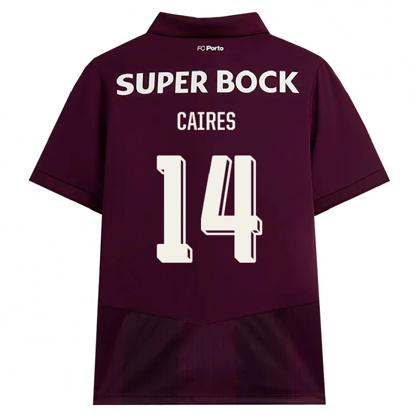 Danxen Dames Tiago Caires #14 Bordeauxrood Wit Uitshirt Uittenue 2026/27 T-Shirt
