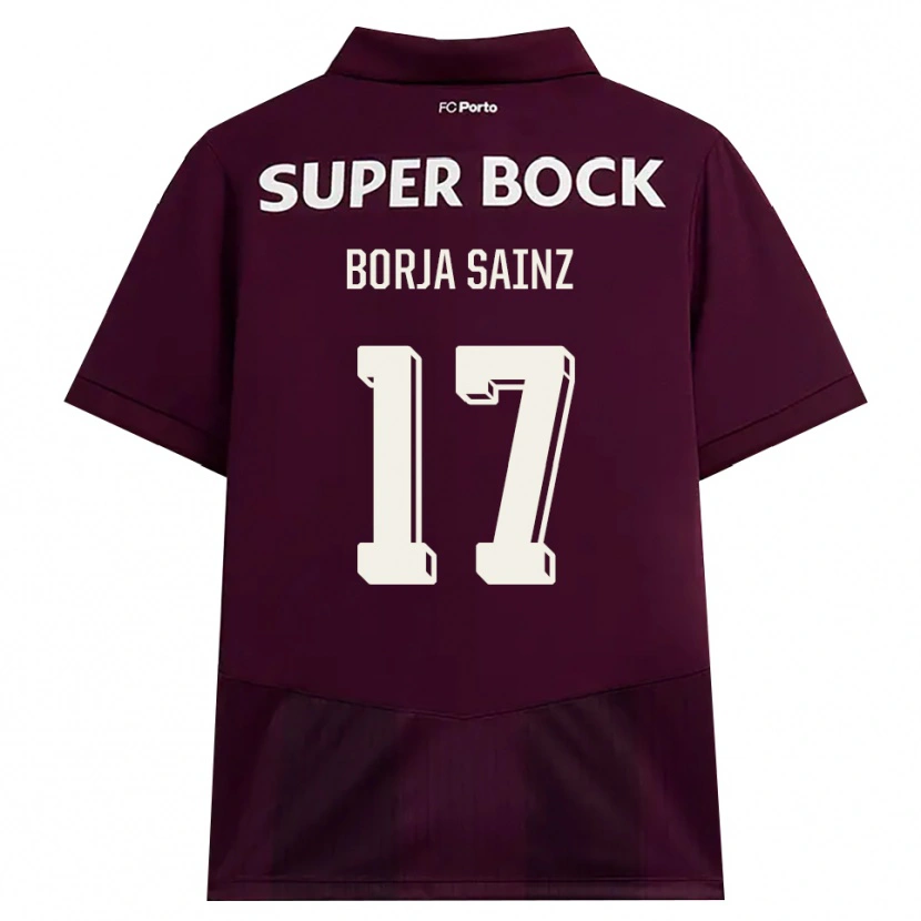 Danxen Dames Borja Sainz #17 Bordeauxrood Wit Uitshirt Uittenue 2026/27 T-Shirt