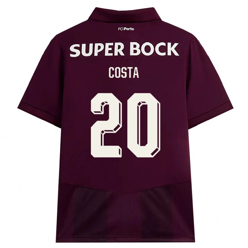 Danxen Dames Alberto Costa #20 Bordeauxrood Wit Uitshirt Uittenue 2026/27 T-Shirt