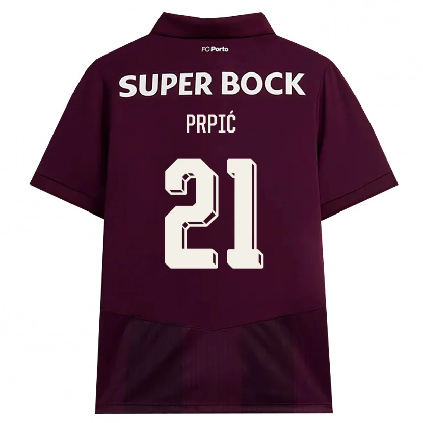 Danxen Dames Dominik Prpić #21 Bordeauxrood Wit Uitshirt Uittenue 2026/27 T-Shirt