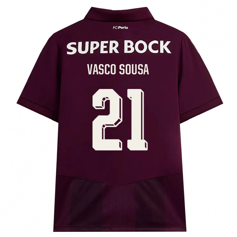 Danxen Dames Vasco Sousa #21 Bordeauxrood Wit Uitshirt Uittenue 2026/27 T-Shirt