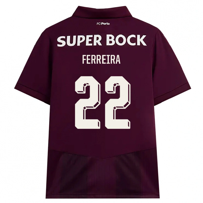 Danxen Dames Joana Ferreira #22 Bordeauxrood Wit Uitshirt Uittenue 2026/27 T-Shirt
