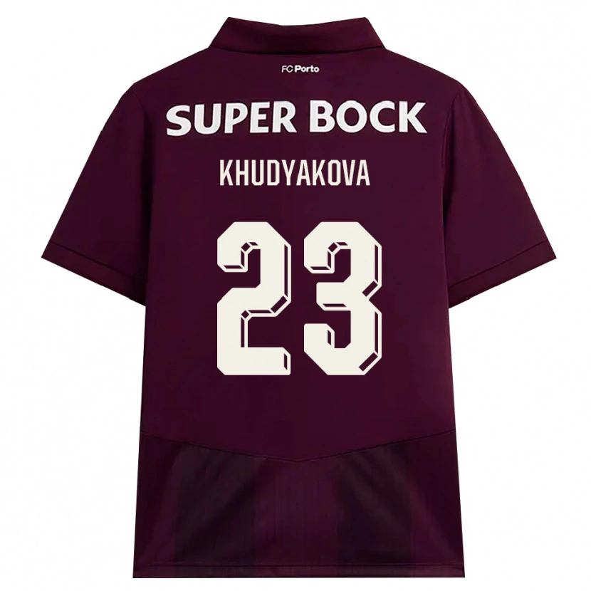 Danxen Dames Verónica Khudyakova #23 Bordeauxrood Wit Uitshirt Uittenue 2026/27 T-Shirt