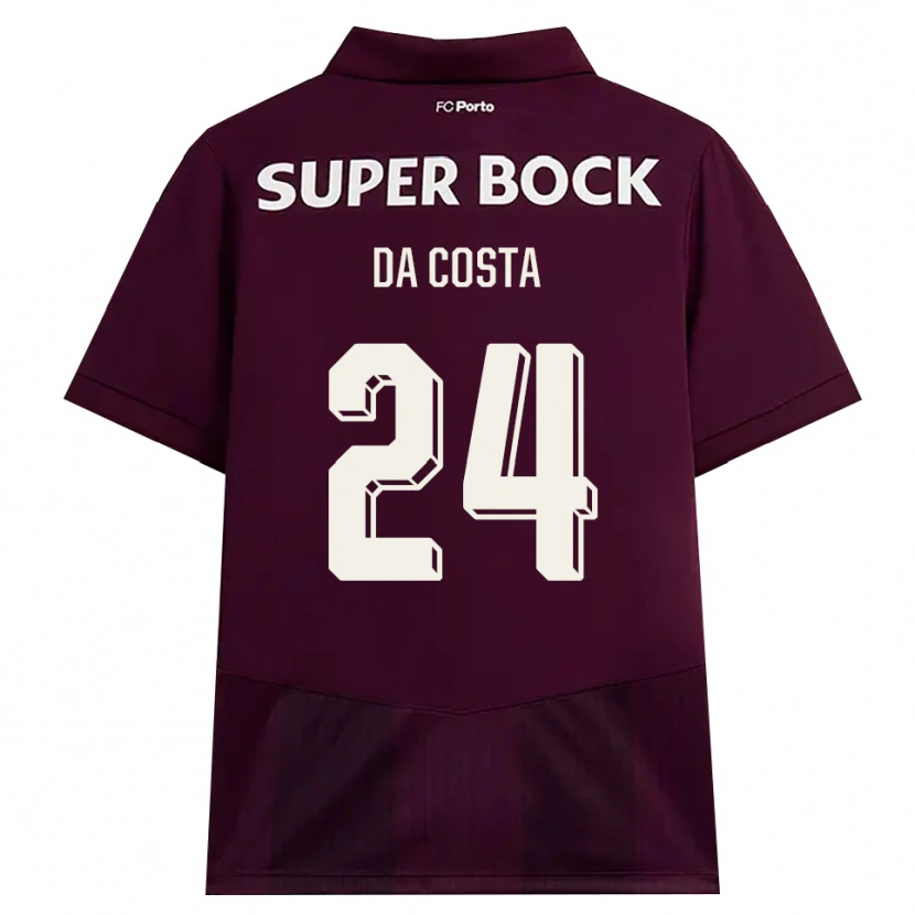 Danxen Dames Seif Da Costa #24 Bordeauxrood Wit Uitshirt Uittenue 2026/27 T-Shirt