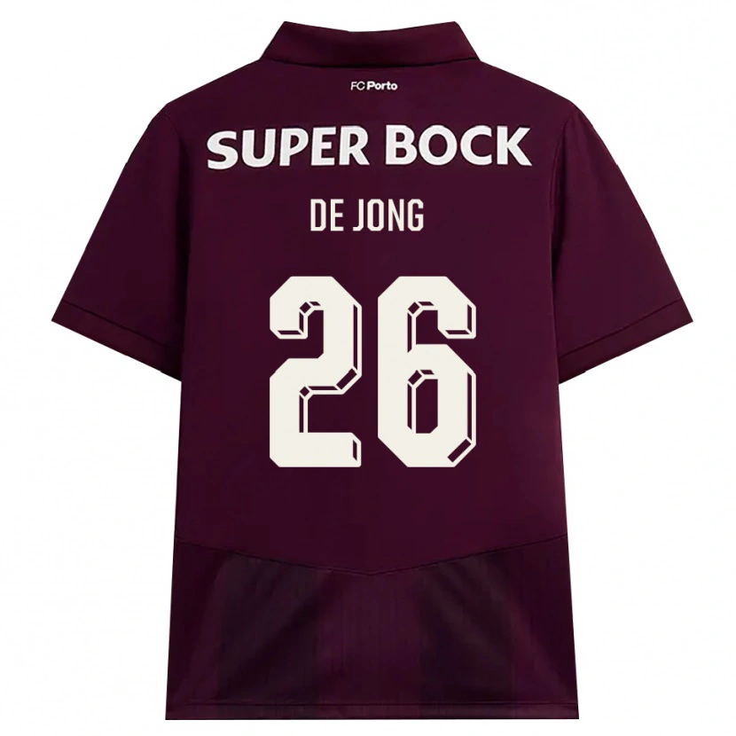 Danxen Dames Luuk De Jong #26 Bordeauxrood Wit Uitshirt Uittenue 2026/27 T-Shirt