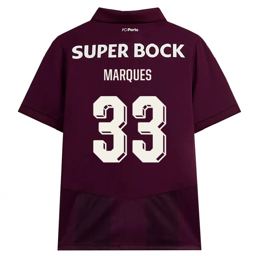 Danxen Dames Bárbara Marques #33 Bordeauxrood Wit Uitshirt Uittenue 2026/27 T-Shirt