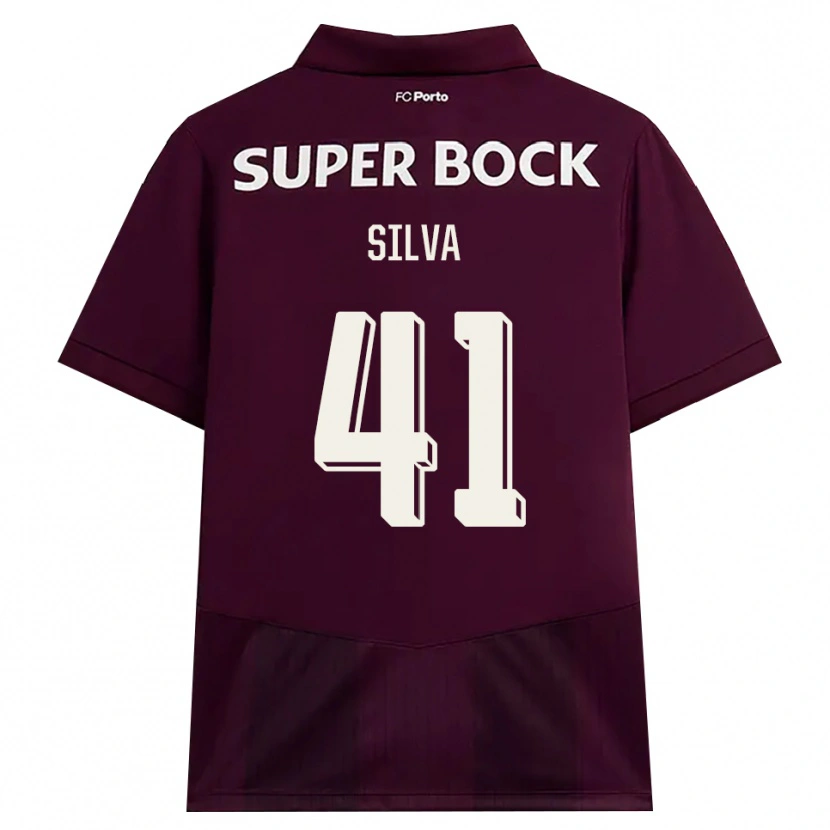Danxen Dames Gonçalo Silva #41 Bordeauxrood Wit Uitshirt Uittenue 2026/27 T-Shirt