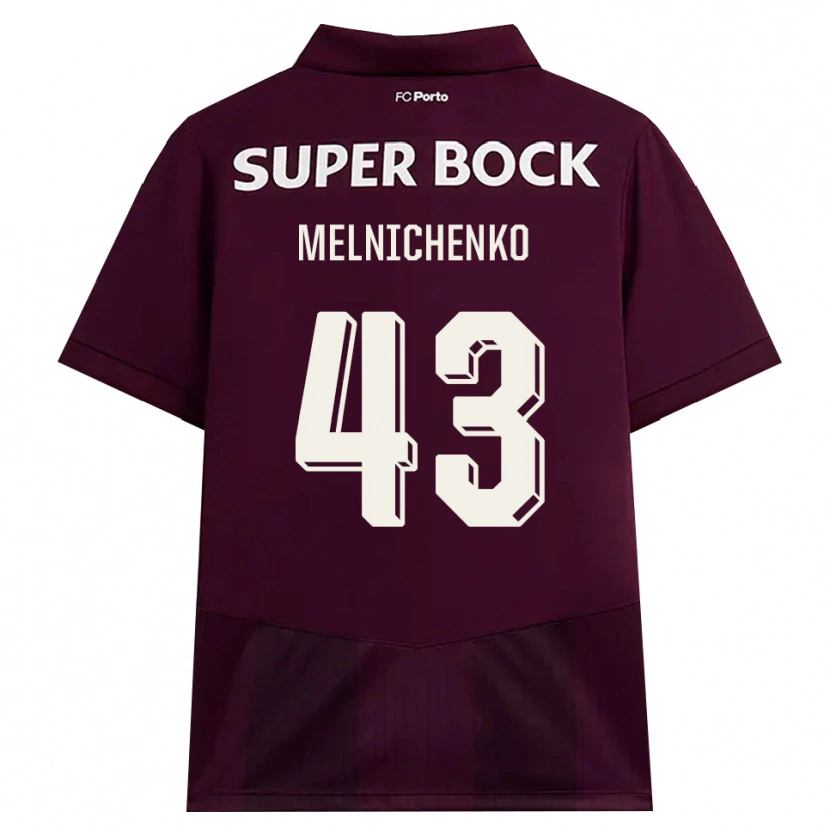 Danxen Dames Trofim Melnichenko #43 Bordeauxrood Wit Uitshirt Uittenue 2026/27 T-Shirt