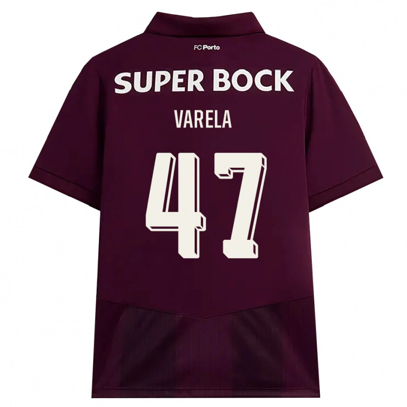 Danxen Dames Cardoso Varela #47 Bordeauxrood Wit Uitshirt Uittenue 2026/27 T-Shirt
