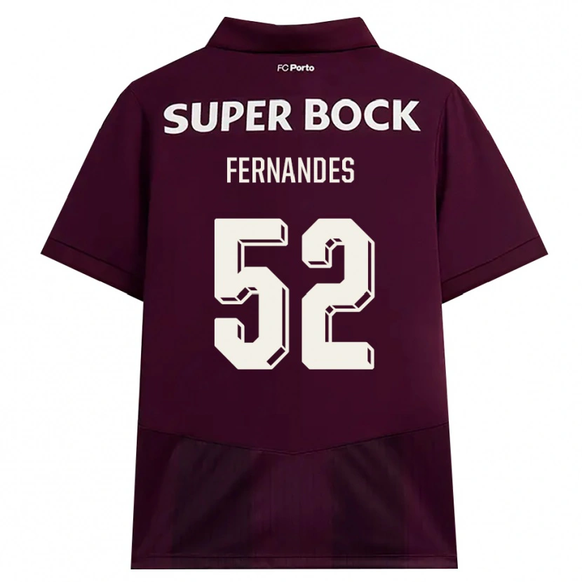 Danxen Dames Martim Fernandes #52 Bordeauxrood Wit Uitshirt Uittenue 2026/27 T-Shirt