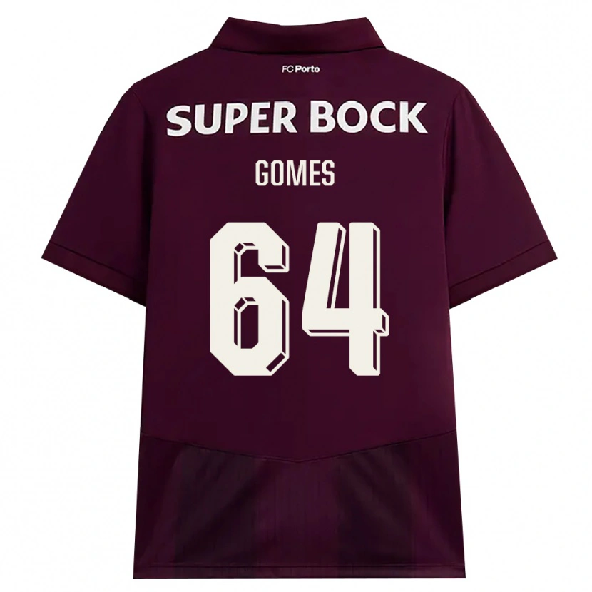 Danxen Dames Luís Gomes #64 Bordeauxrood Wit Uitshirt Uittenue 2026/27 T-Shirt