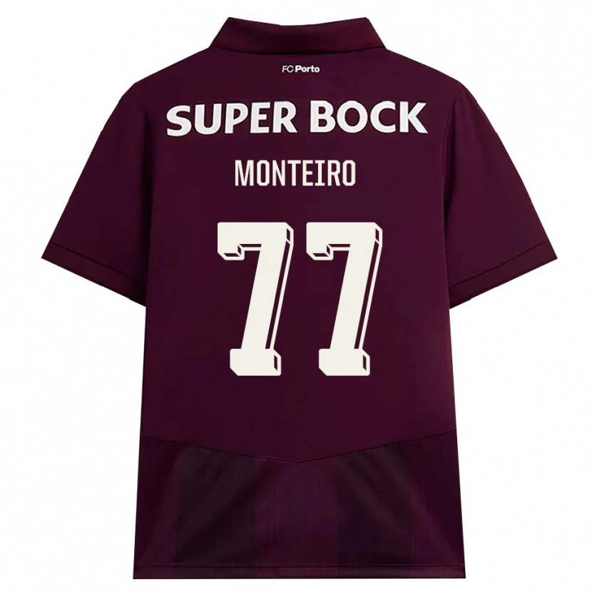 Danxen Dames Rui Monteiro #77 Bordeauxrood Wit Uitshirt Uittenue 2026/27 T-Shirt