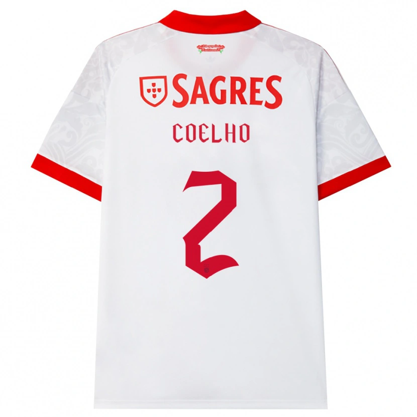 Danxen Dames Diogo Coelho #2 Wit Rood Geel Uitshirt Uittenue 2026/27 T-Shirt