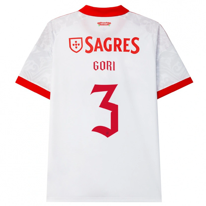 Danxen Dames Leonardo Gori #3 Wit Rood Geel Uitshirt Uittenue 2026/27 T-Shirt