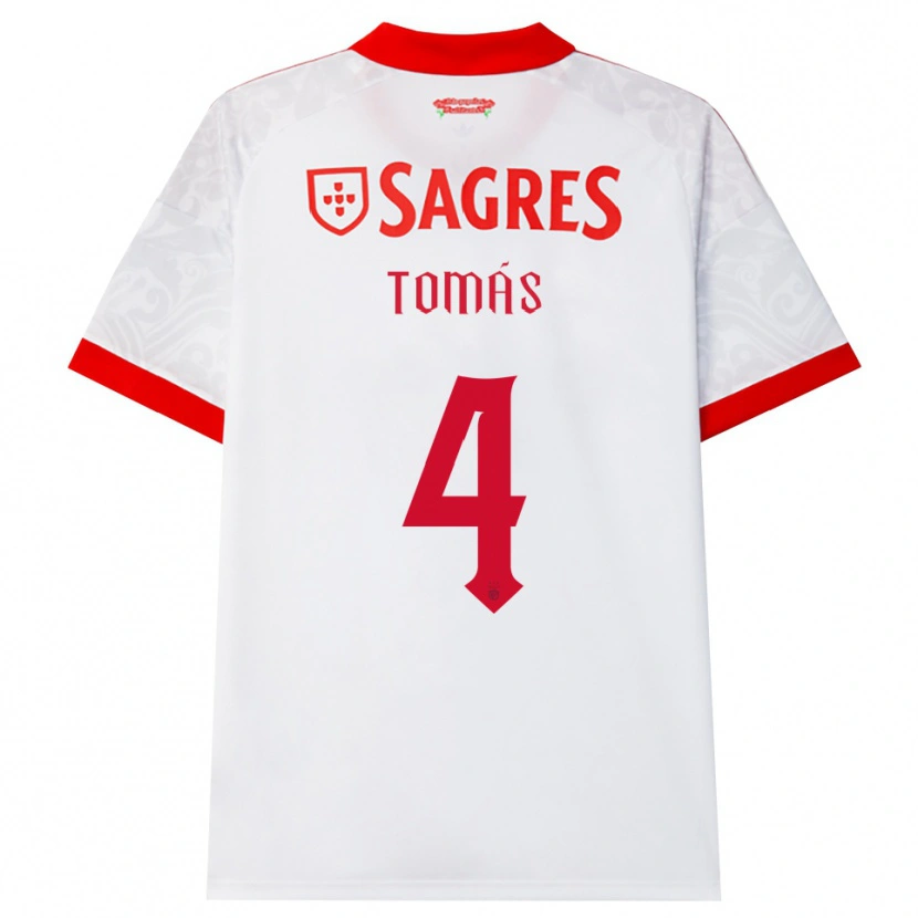 Danxen Dames Tomás Ferreira #4 Wit Rood Geel Uitshirt Uittenue 2026/27 T-Shirt
