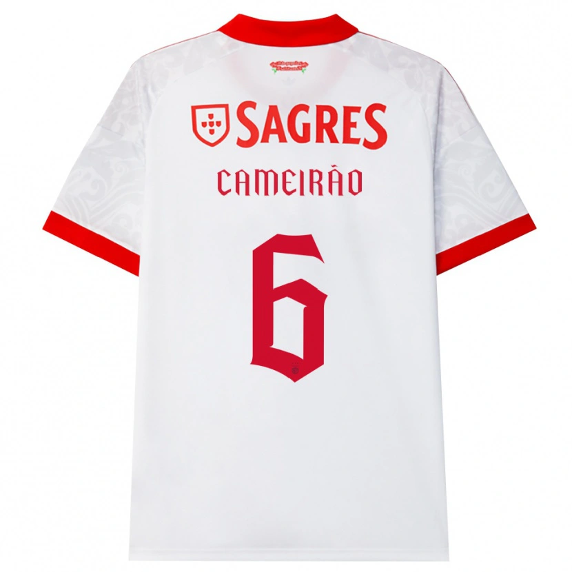 Danxen Dames Beatriz Cameirão #6 Wit Rood Geel Uitshirt Uittenue 2026/27 T-Shirt