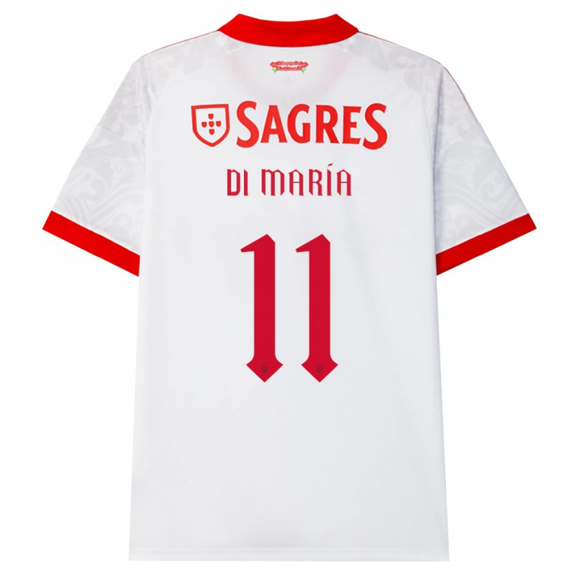 Danxen Dames Angel Di Maria #11 Wit Rood Geel Uitshirt Uittenue 2026/27 T-Shirt