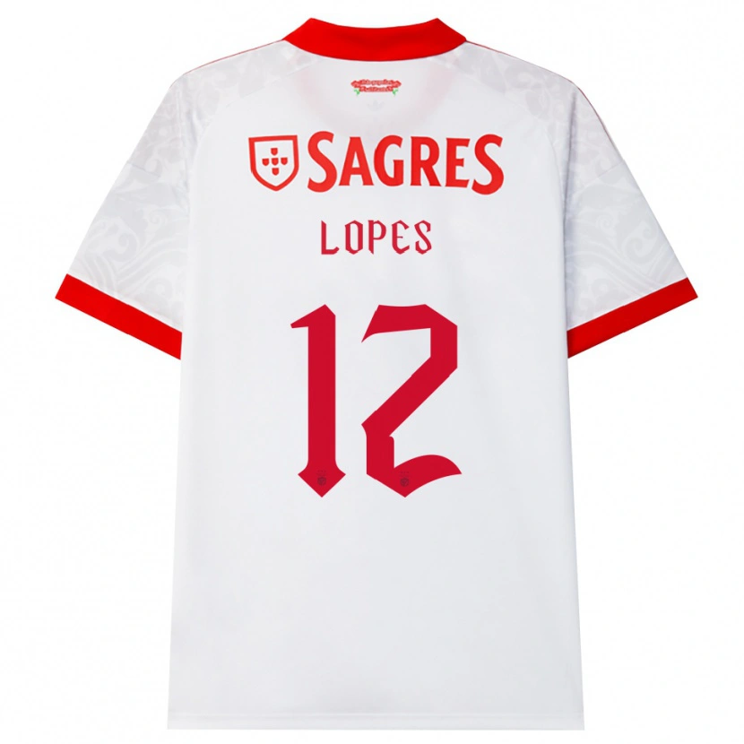 Danxen Dames Leonardo Lopes #12 Wit Rood Geel Uitshirt Uittenue 2026/27 T-Shirt