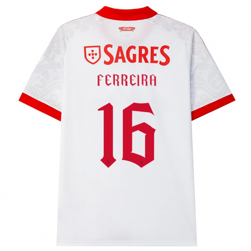 Danxen Dames António Ferreira #16 Wit Rood Geel Uitshirt Uittenue 2026/27 T-Shirt