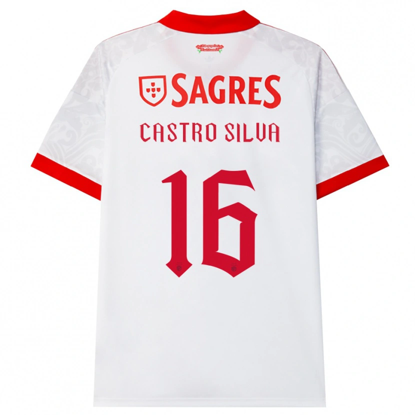 Danxen Dames Guilherme Castro #16 Wit Rood Geel Uitshirt Uittenue 2026/27 T-Shirt