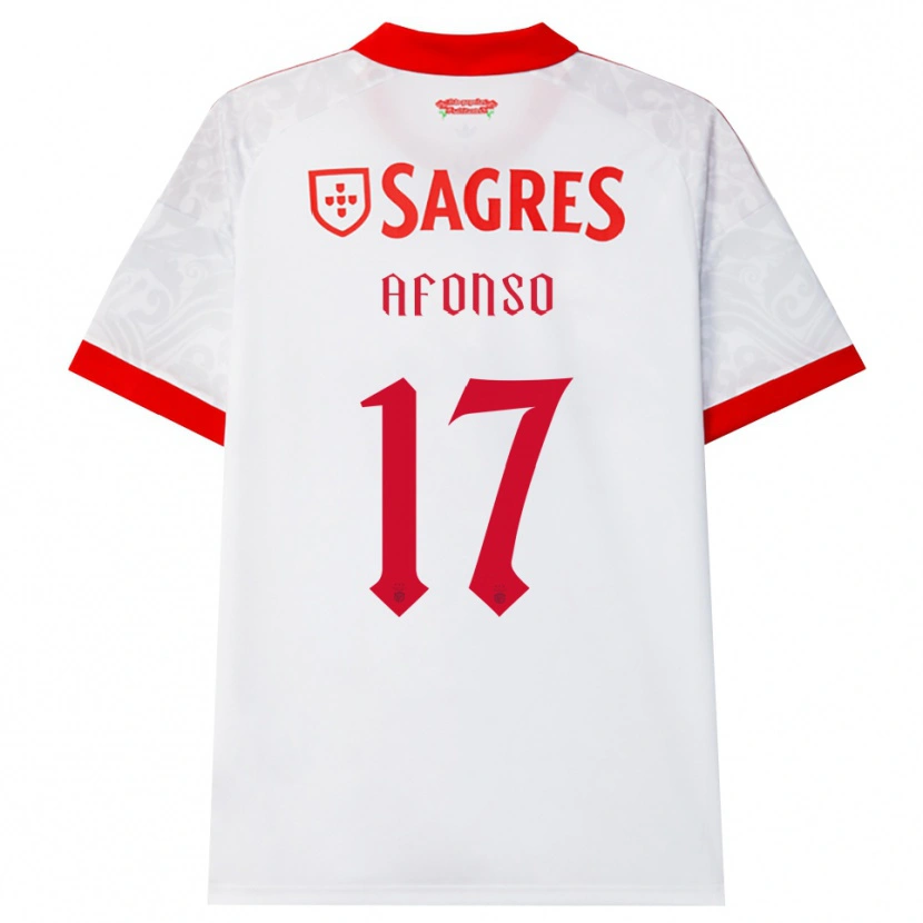 Danxen Dames João Afonso #17 Wit Rood Geel Uitshirt Uittenue 2026/27 T-Shirt