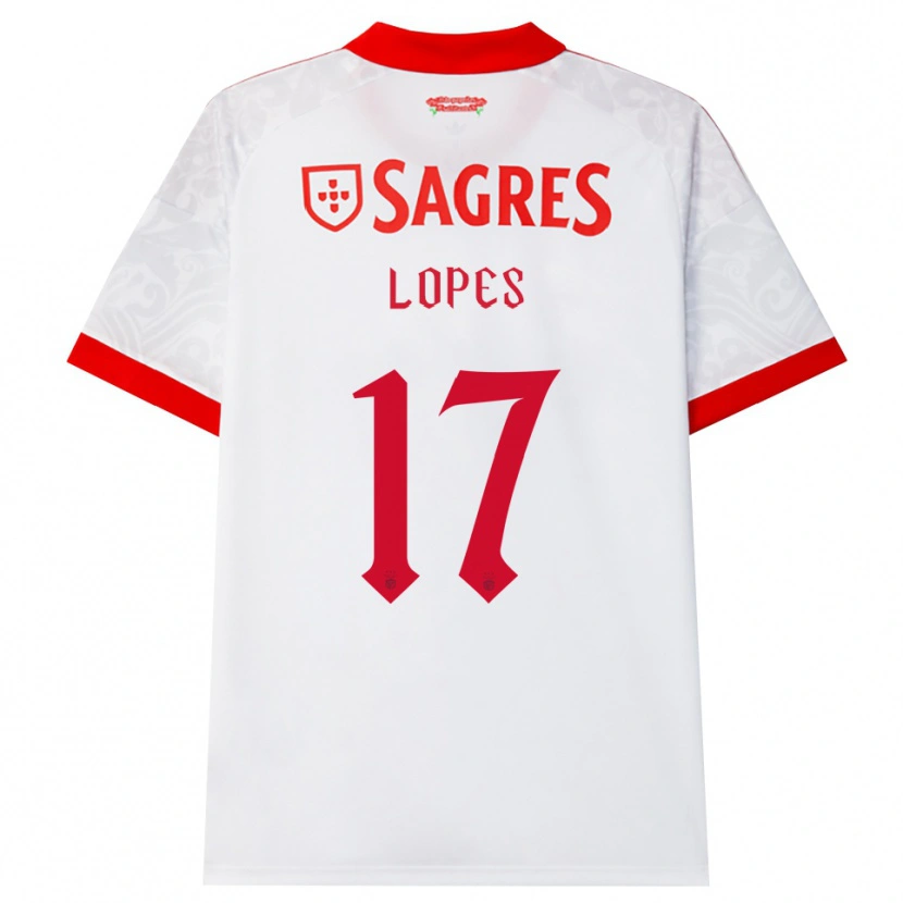 Danxen Dames Simão Lopes #17 Wit Rood Geel Uitshirt Uittenue 2026/27 T-Shirt