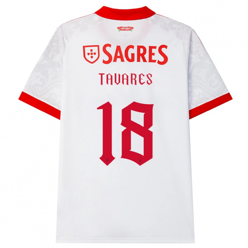 Danxen Dames Leonardo Tavares #18 Wit Rood Geel Uitshirt Uittenue 2026/27 T-Shirt