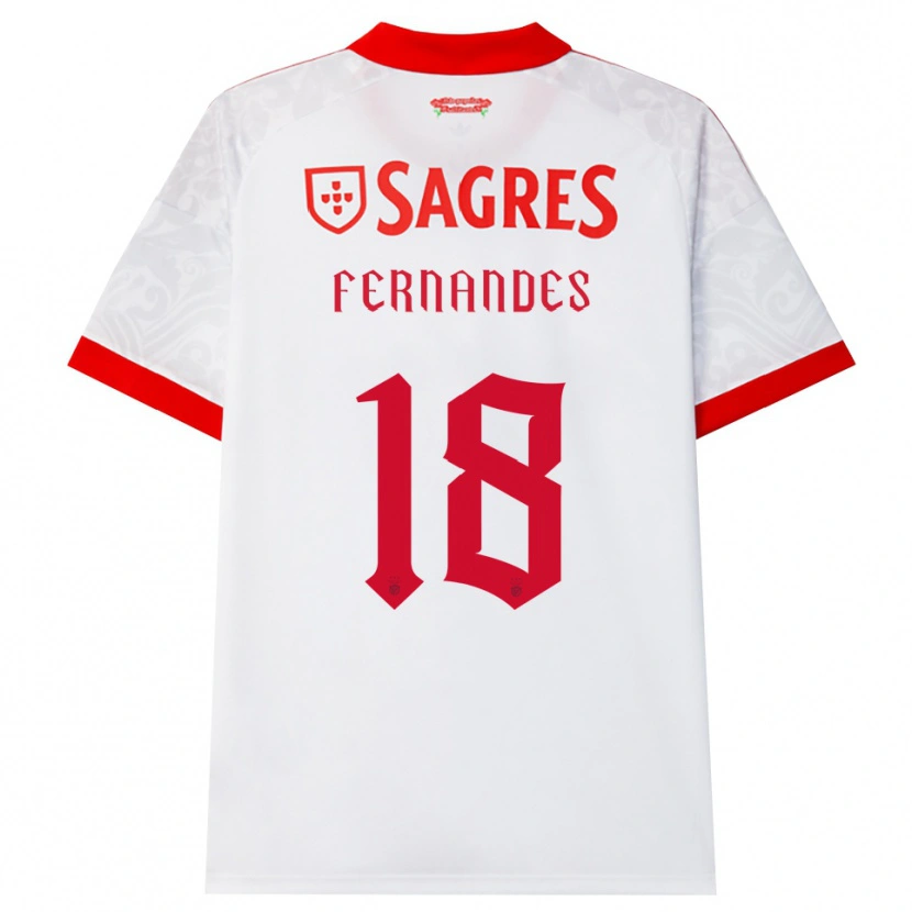 Danxen Dames Gonçalo Fernandes #18 Wit Rood Geel Uitshirt Uittenue 2026/27 T-Shirt