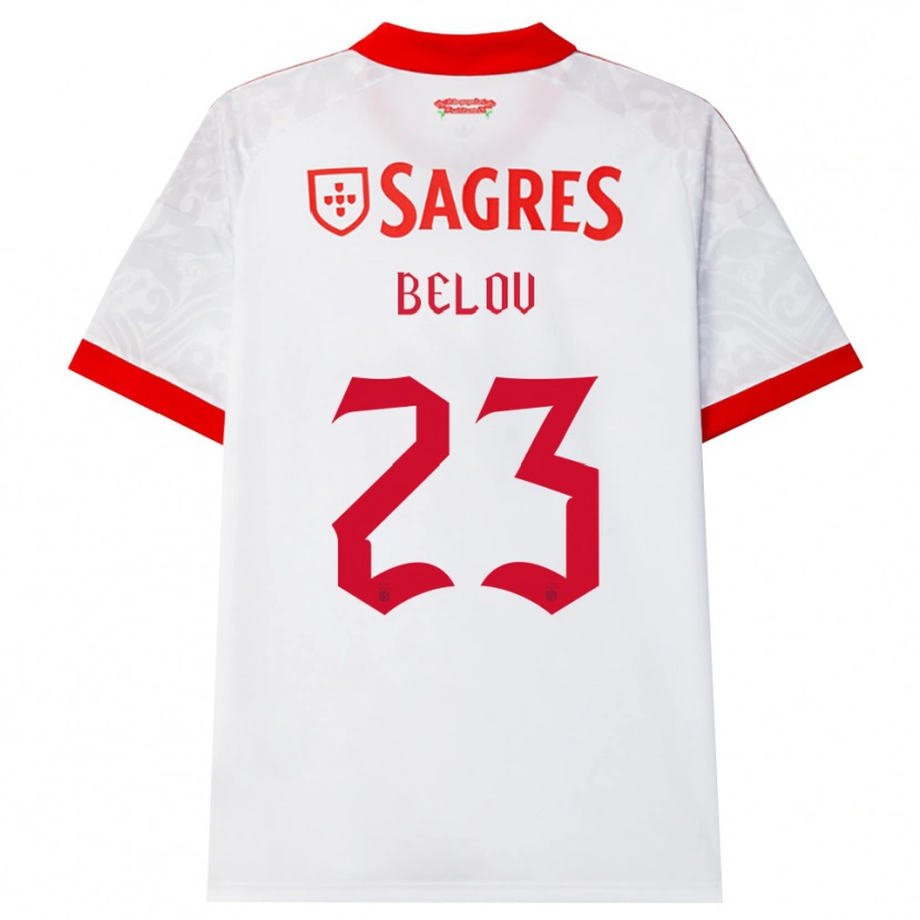 Danxen Dames Sevastian Belov #23 Wit Rood Geel Uitshirt Uittenue 2026/27 T-Shirt