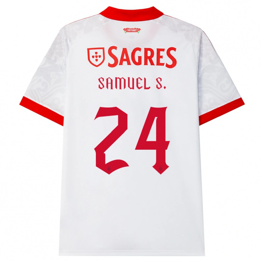 Danxen Dames Samuel Soares #24 Wit Rood Geel Uitshirt Uittenue 2026/27 T-Shirt