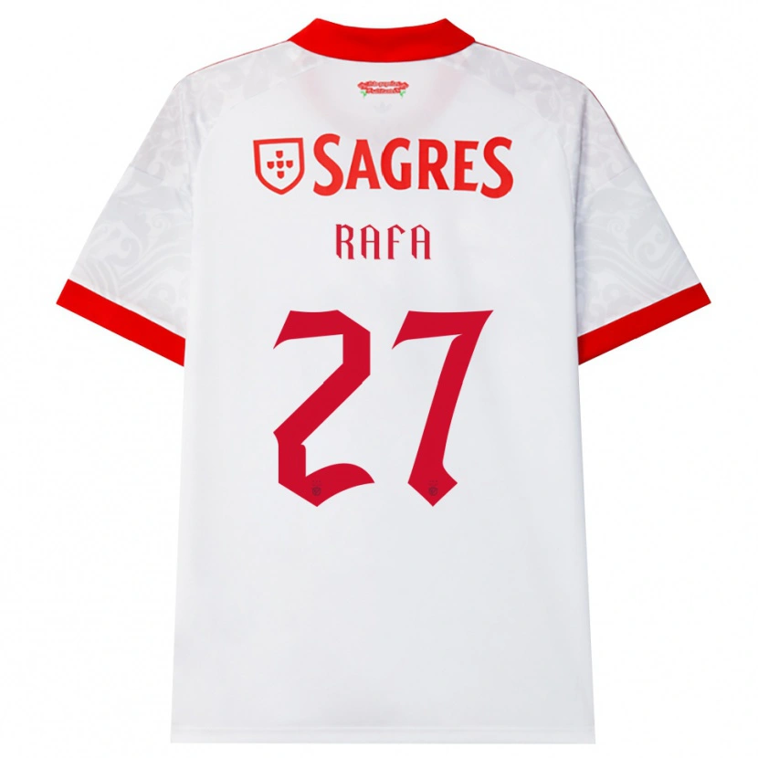 Danxen Dames Rafa Silva #27 Wit Rood Geel Uitshirt Uittenue 2026/27 T-Shirt