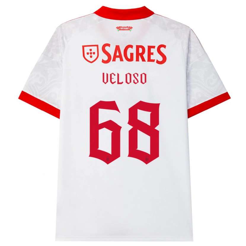 Danxen Dames João Veloso #68 Wit Rood Geel Uitshirt Uittenue 2026/27 T-Shirt