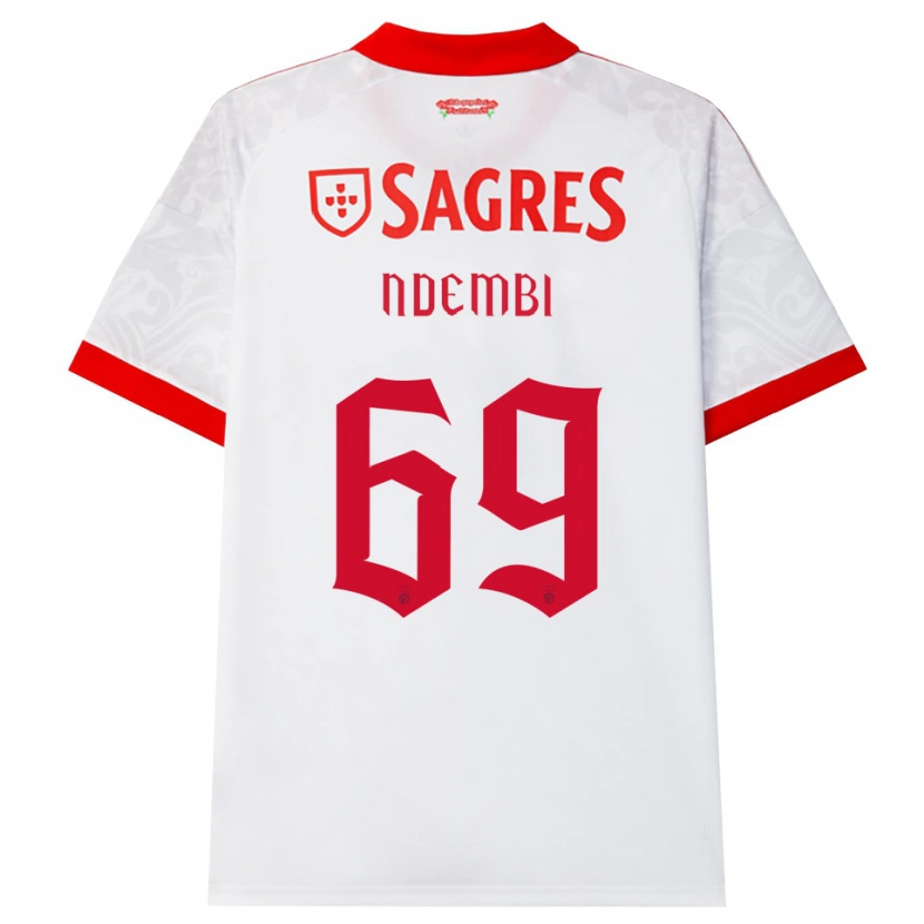 Danxen Dames Michée Ndembi #69 Wit Rood Geel Uitshirt Uittenue 2026/27 T-Shirt