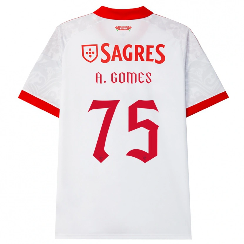 Danxen Dames André Gomes #75 Wit Rood Geel Uitshirt Uittenue 2026/27 T-Shirt