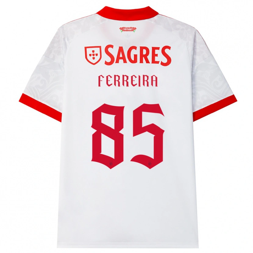 Danxen Dames Martim Ferreira #85 Wit Rood Geel Uitshirt Uittenue 2026/27 T-Shirt
