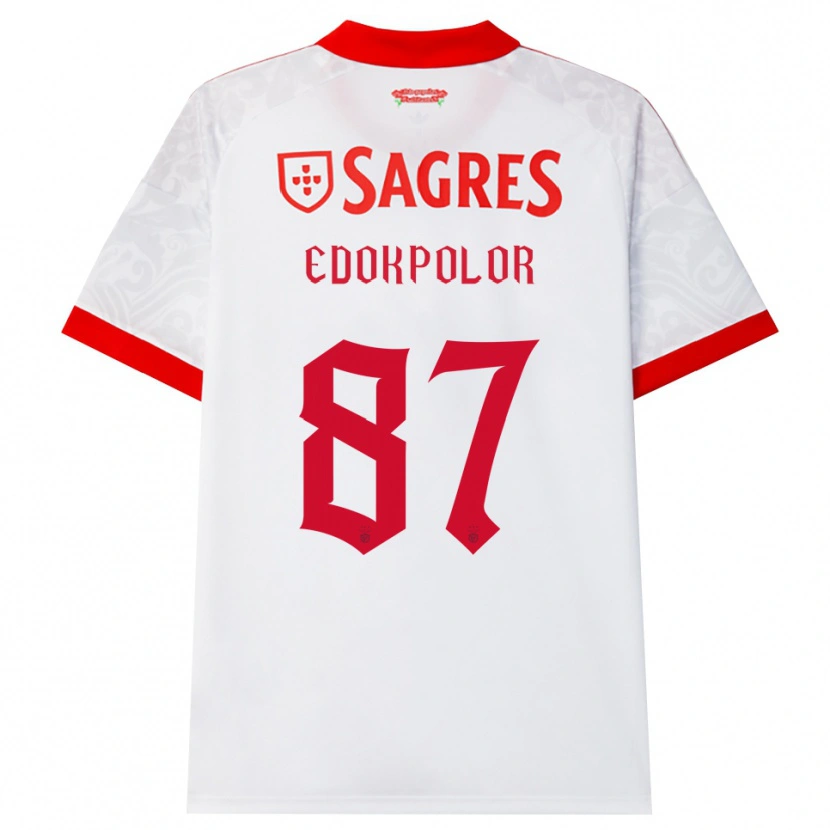 Danxen Dames Peter Edokpolor #87 Wit Rood Geel Uitshirt Uittenue 2026/27 T-Shirt