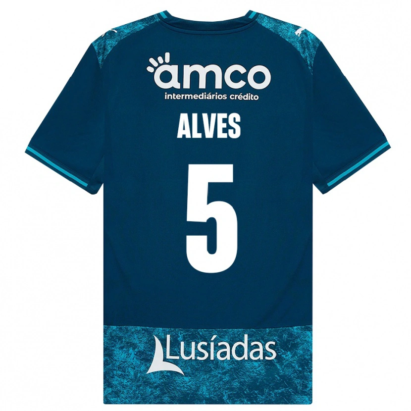 Danxen Dames Eduardo Alves #5 Donkerleigrijs Mediumturquoise Uitshirt Uittenue 2026/27 T-Shirt