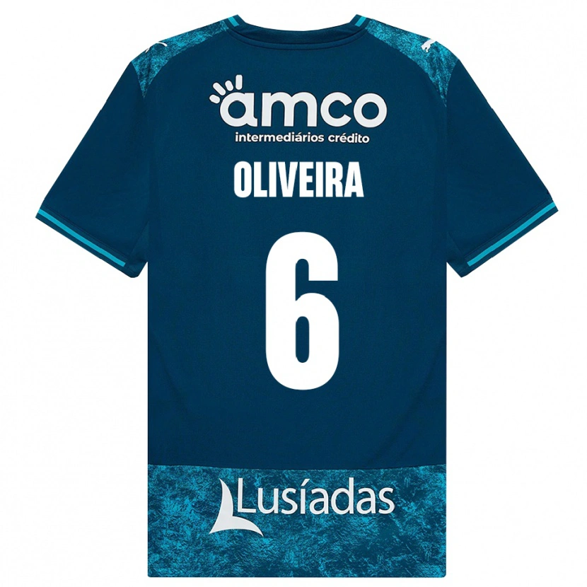 Danxen Dames Afonso Oliveira #6 Donkerleigrijs Mediumturquoise Uitshirt Uittenue 2026/27 T-Shirt