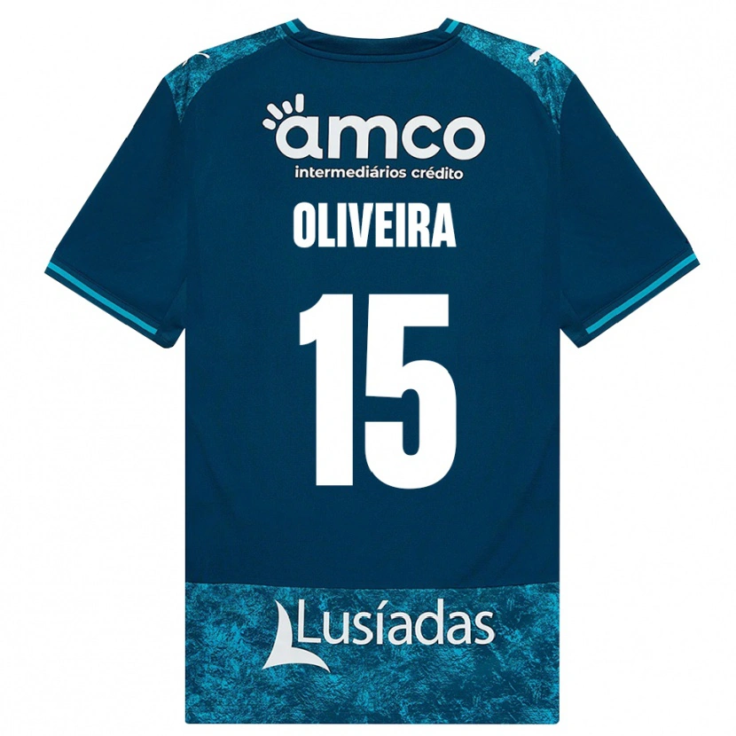 Danxen Dames Paulo Oliveira #15 Donkerleigrijs Mediumturquoise Uitshirt Uittenue 2026/27 T-Shirt